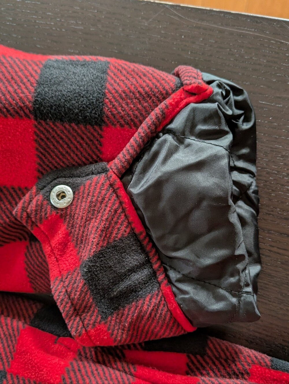 Volcom Mens Fleece Quilt Lined Overshirt Insulated Jacket Red Buffalo Plaid XL - Picture 12 of 13